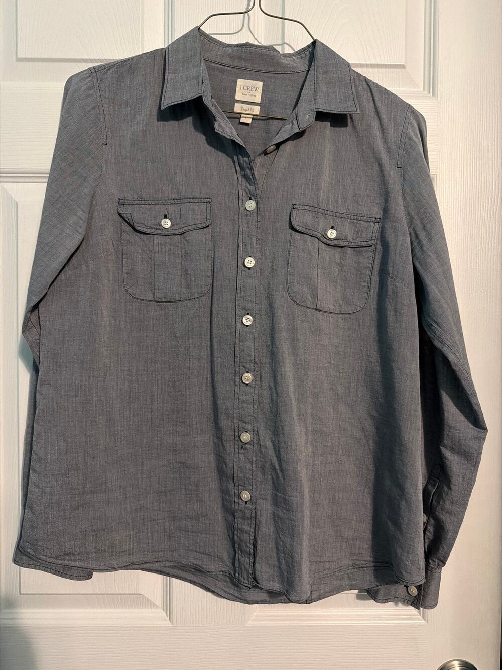Ladies Large J.Crew Perfect Fit button up top